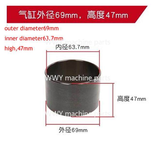 Бесшумная безмасляная головка воздушного компрессора Чаша Цилиндр Сплав алюминия Гильза цилиндра Клапанная плита Чугунная пластина Клапанная плита Шатун