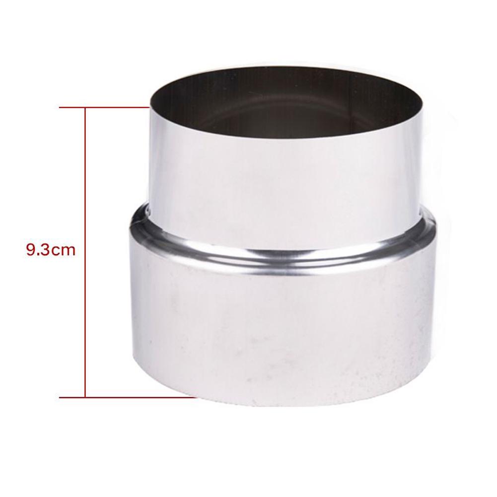 Stainless Steel Flue Exhaust Pipe Reducing Joint Chimney Adaptor Stove Pipe Universal Household Ventilation Multiple Sizes