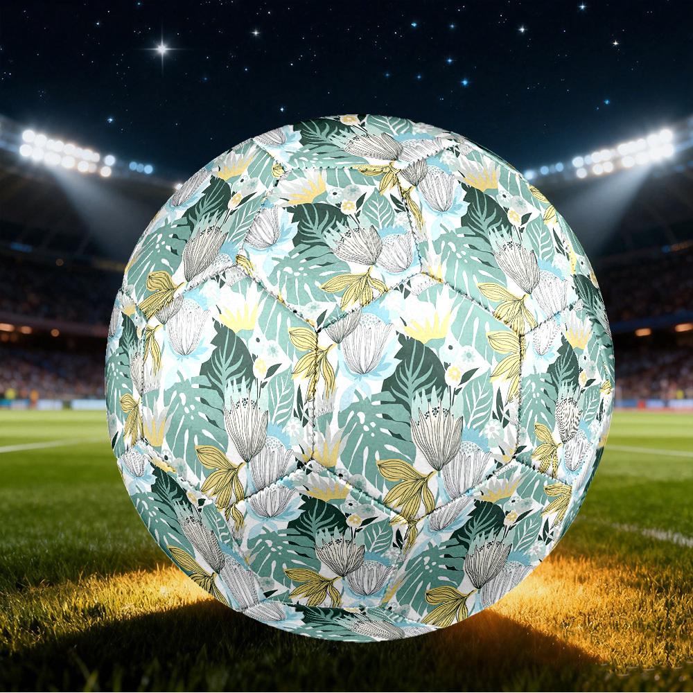 1pc Tropical Floral Size 5 Soccer Ball Professional Match Training Football Indoor &Outdoor Sports Ball Lightweight Durable c65183
