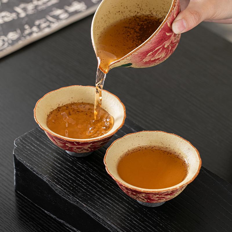 Керамическая мастер-чашка старинная ретро пион маленькая одинарная чайная чашка бытовая высококлассный чайный сервиз чайная чашка