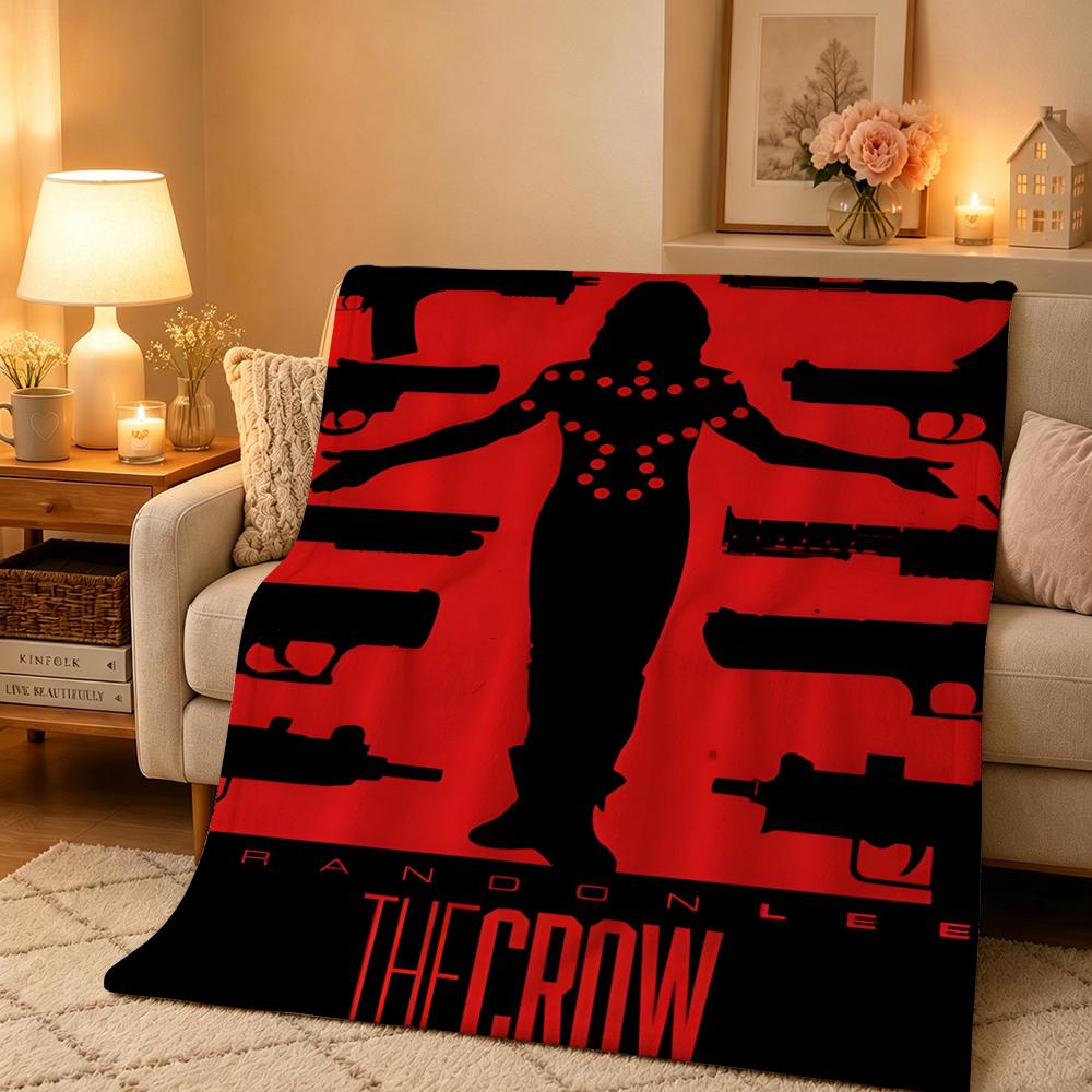 Movie T-The Crow Throw Warm And Soft Suitable For Bedroom Living Room Sofa Bed Office Travel Camping