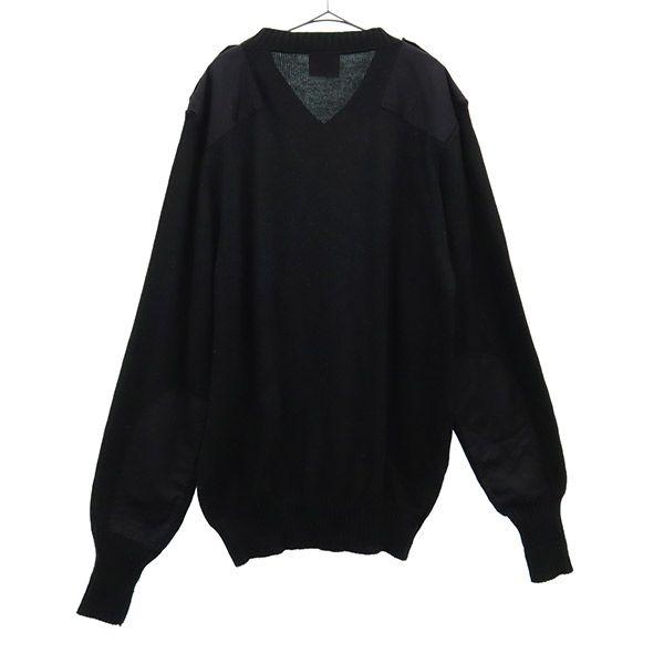 Citadel Сделано в Великобритании Свитер с длинным рукавом и V-образным вырезом ОЧЕНЬ БОЛЬШОЙ черный трикотаж Мужской Б/У