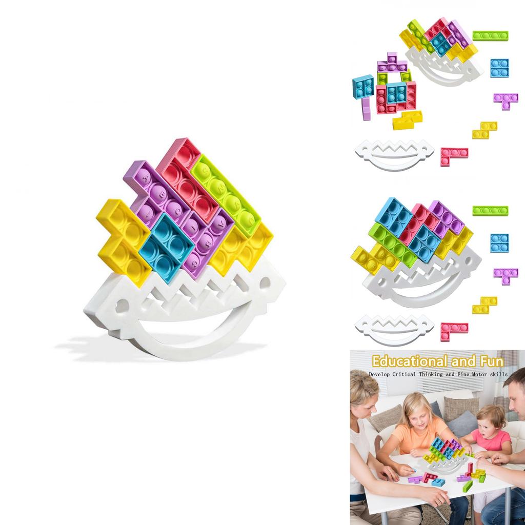 Силиконовые детские кубики для складывания с балансировкой для веселой игры родителей с детьми