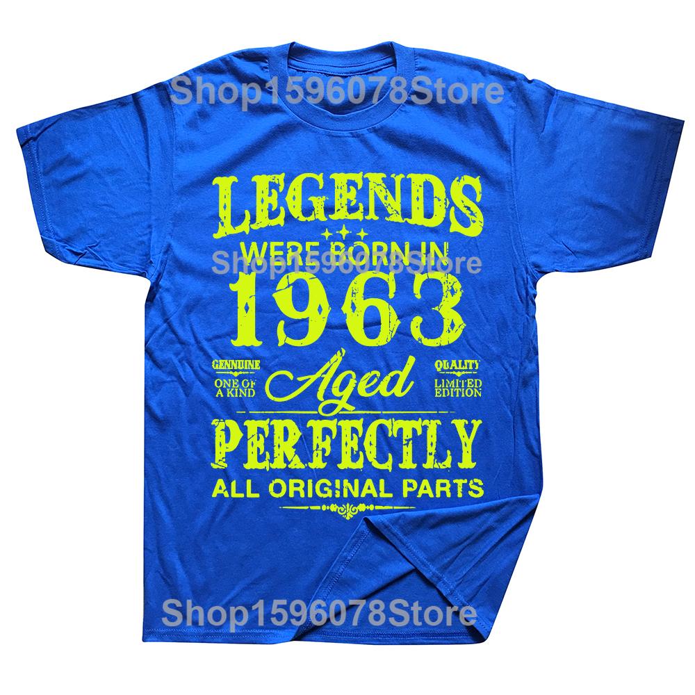 Novelty Vintage 1963 Funny 62 Years Old T Shirts Graphic Streetwear Short Sleeve Birthday Gifts Summer T-shirt Mens Clothing