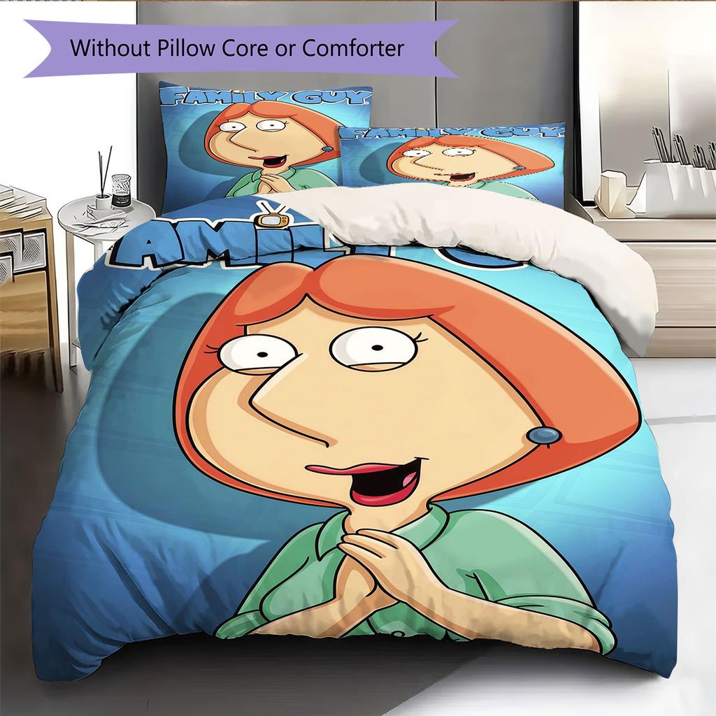Lois Griffin Pattern Bedding Home Decoration Birthday Gift ( 1 duvet cover + 2 pillowcase, without core),fan merchandise.