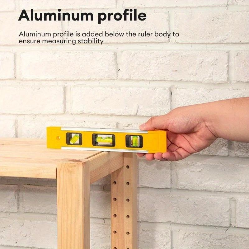 2 шт. 9-дюймовый торпедный уровень, магнитный коробчатый уровень с пузырьками 45°/90°/180°, ударопрочный инструмент пузырькового уровня для измерения