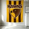 Hawthorn Football Club Wall Tapestry Aesthetic Wall Hanging Printed Fabric Blanket Decorative Tapestries For Bedroom Living Room Home Decor