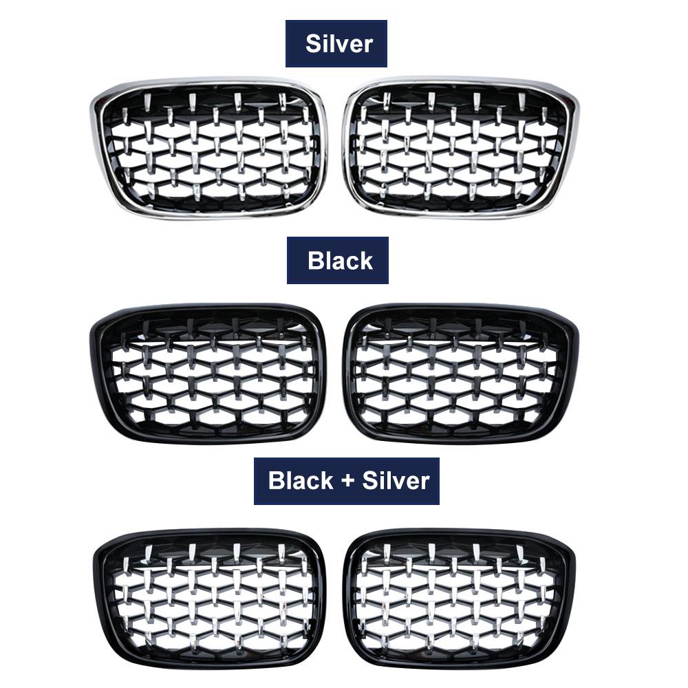 2 шт. автомобильные передние грили для почек для BMW X3 G01 G08 X4 G02 2018-бампер с ромбовидной отделкой гоночная решетка Meteor