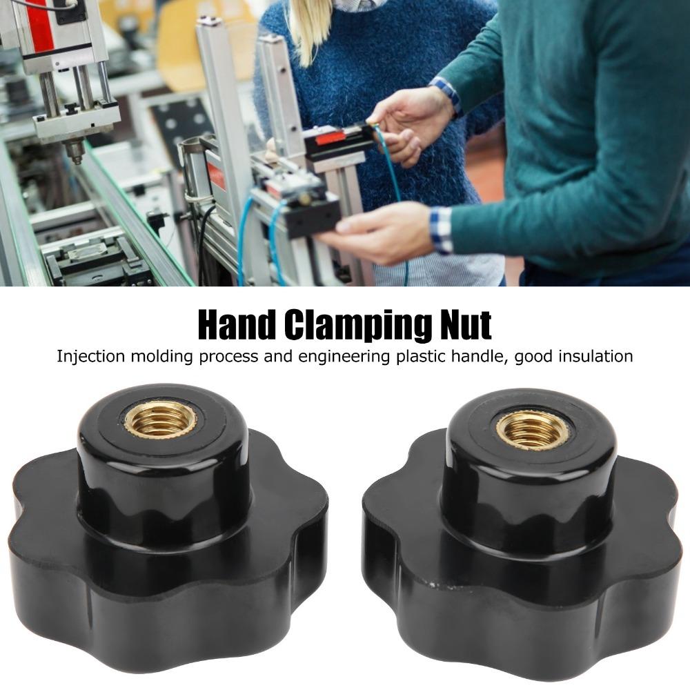 2pcs Industrial Clamping Knob Durable Threaded Hand Knobs Female Thread Knob Replacement Handle