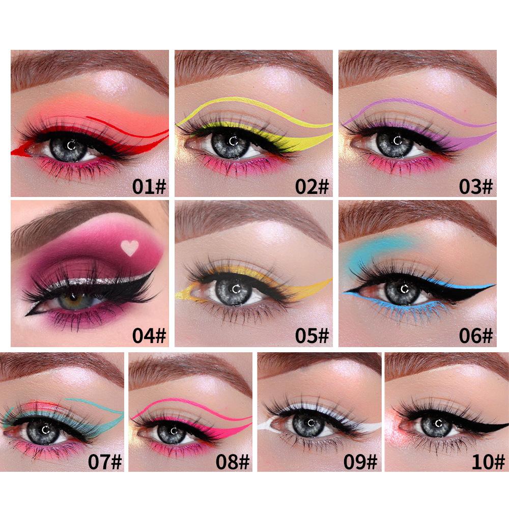 Julystar Color Eyeliner Gel Pen Ultra-fine Eyeliner Waterproof, Oil-proof, Non-smudge-proof, Long-lasting Eyeliner
