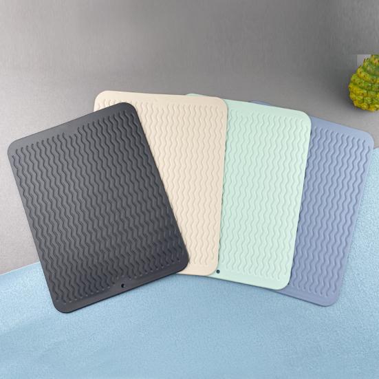 Silicone Drain Mat Anti-slip Base Food Grade Easy To Clean Cookware Drying Tray Air Circulation Drain Mat