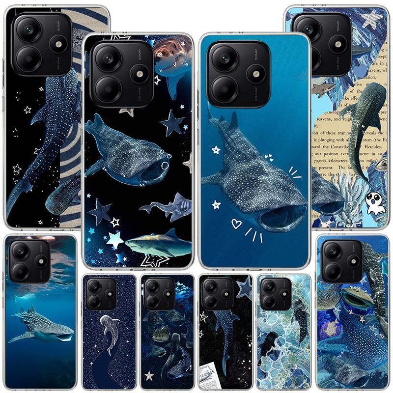 Чехол для телефона Ocean Whale Shark Phnoe Case для Phnoe Case для Xiaomi Redmi Note 15 14 14S 13 Pro Plus 12 12S 11S 11E 10S 10 11T 5G Уникальный чехол