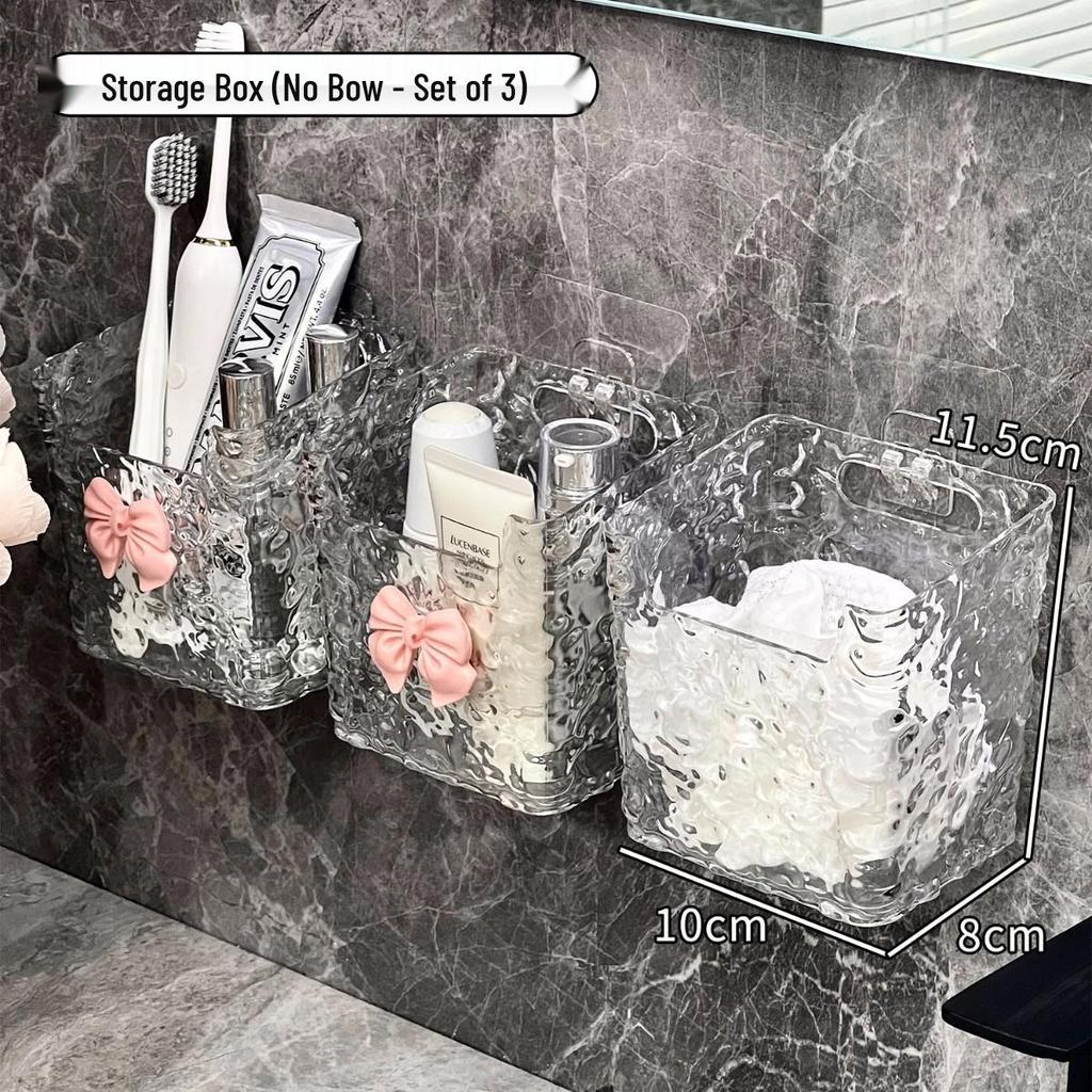 Wall-Mounted Washcloth and Toothbrush Holder - Punch-Free Storage Box
