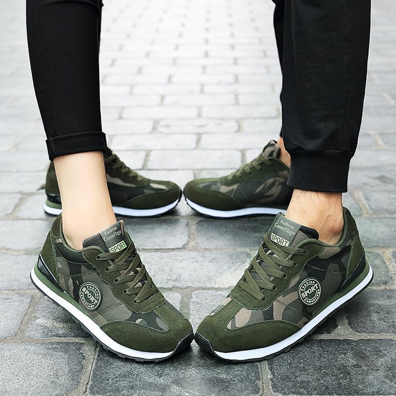 Spring and Autumn Couple Running Sneakers Fashion Trend Student Casual Shoes Outdoor Canvas Camouflage Training Shoes