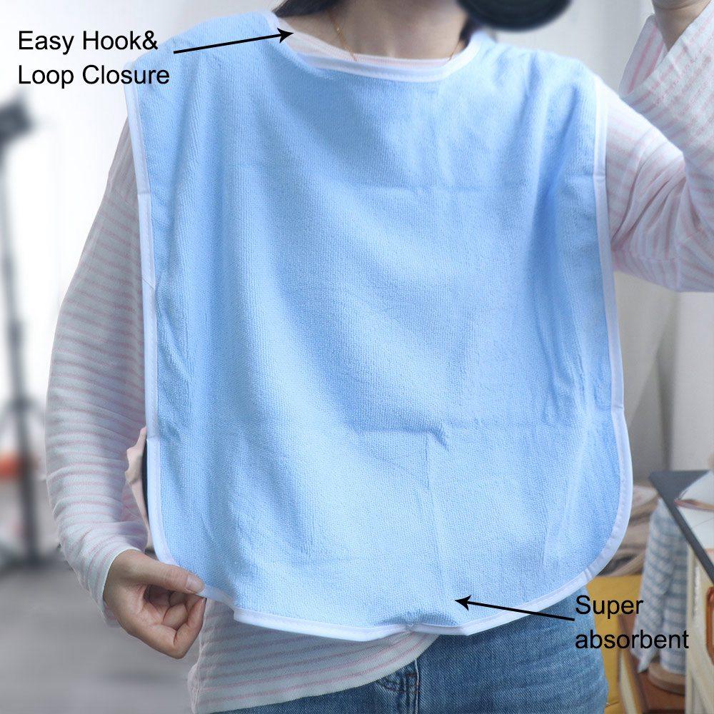 Pocket Style Elderly Bib Waterproof Saliva Towel Adult Bibs  Feeding Nursing