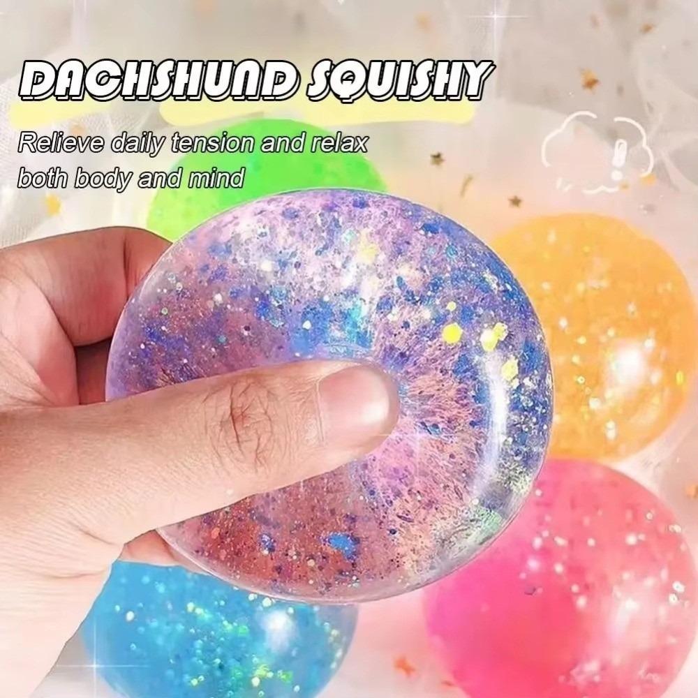Slow Rebound Maltose Squishy Ball Glitter Squeezable Toy Sensory Toy Fidget Squishy Toy  Adults