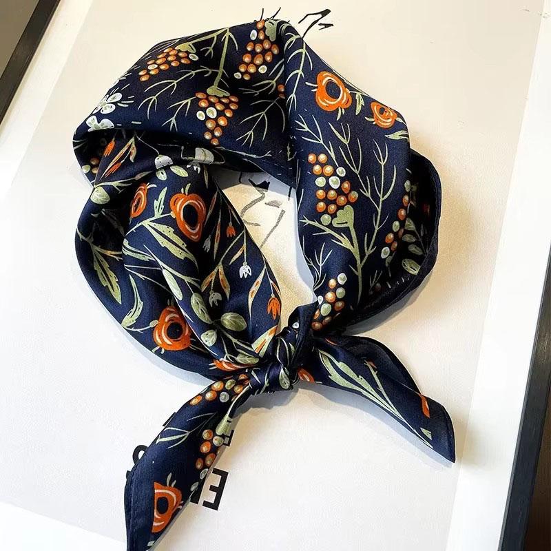 Scarf Silk Bandana Women Square Scarves Wrap Kerchief Spring Fashion Luxury High Quality Headband Hijab Shawls