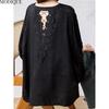 MODIQUE Весна Лето Большой Размер Новый Женский Черный Свободный Винтажный Однотонный Блузки Рубашки Женский Повседневный Оверсайз Короткий Рукав Круглый Вырез Топ