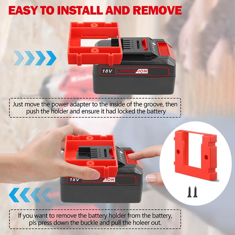 1 Комплект Кронштейн для хранения аккумуляторов Аксессуары Портативный Базовый кронштейн для аккумулятора Для Einhell Power X-Change Настенный держатель для аккумулятора