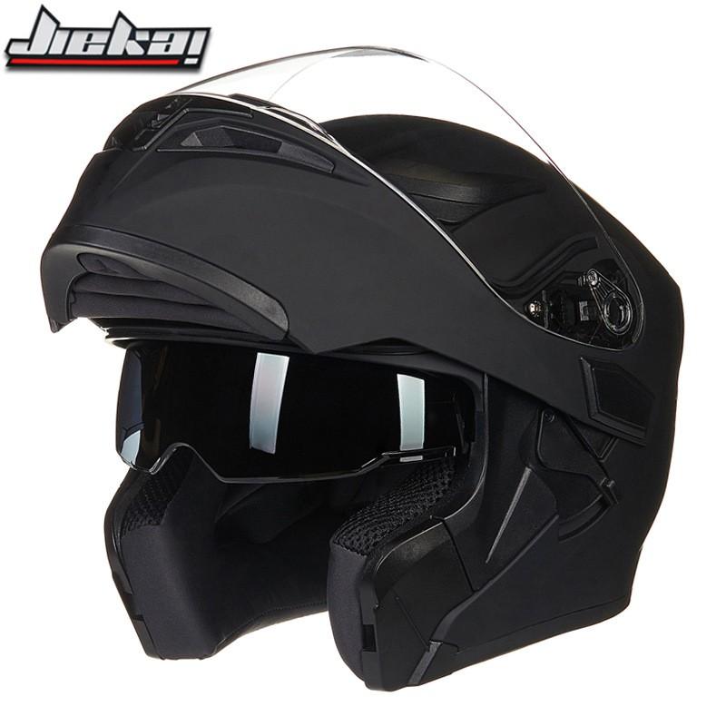 Full Face Modular Motorcycle Helmet Dual Visor Detachable Lining All Season JK902
