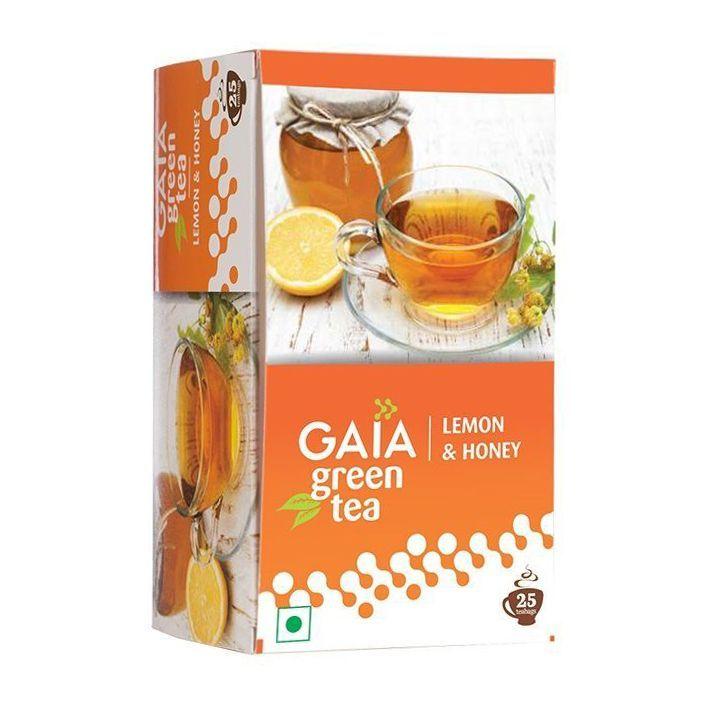 Green Tea with Lemon and Honey (25 Pak, 2 G), Green Tea Lemon & Honey, Gaia