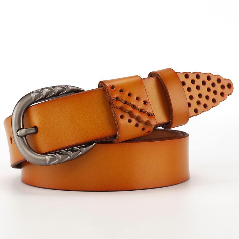 Женский ремень из коровьей кожи для талии с металлической пряжкой-штифтом, ремень для платья/костюма, корректирующее белье
