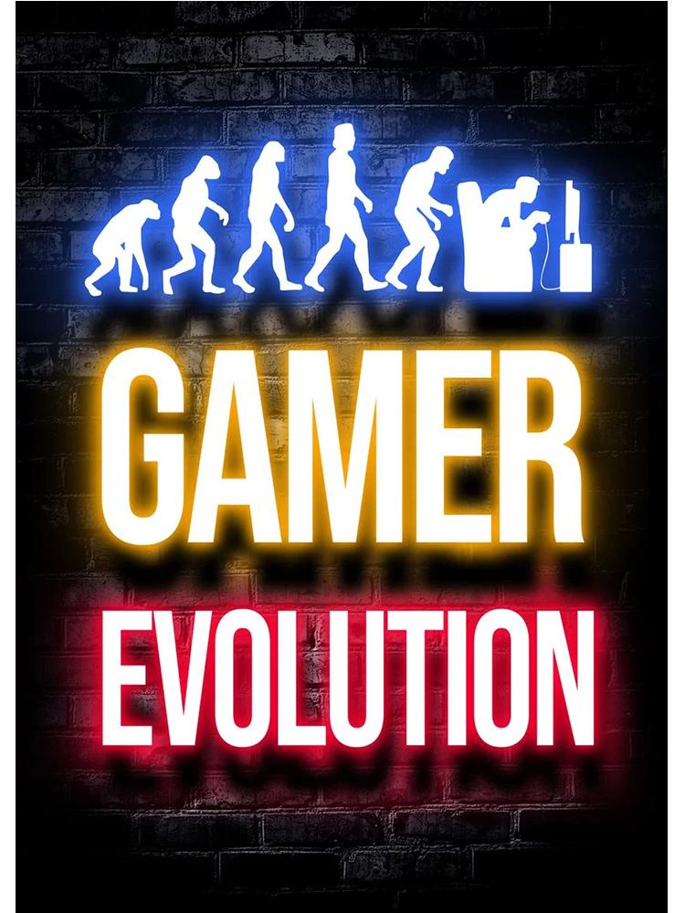 Neon Design Gamepad Game Quote Posters Canvas Painting VR Gaming Girl Wall Art Picture Gamer Boy Room Home Decoration No LED