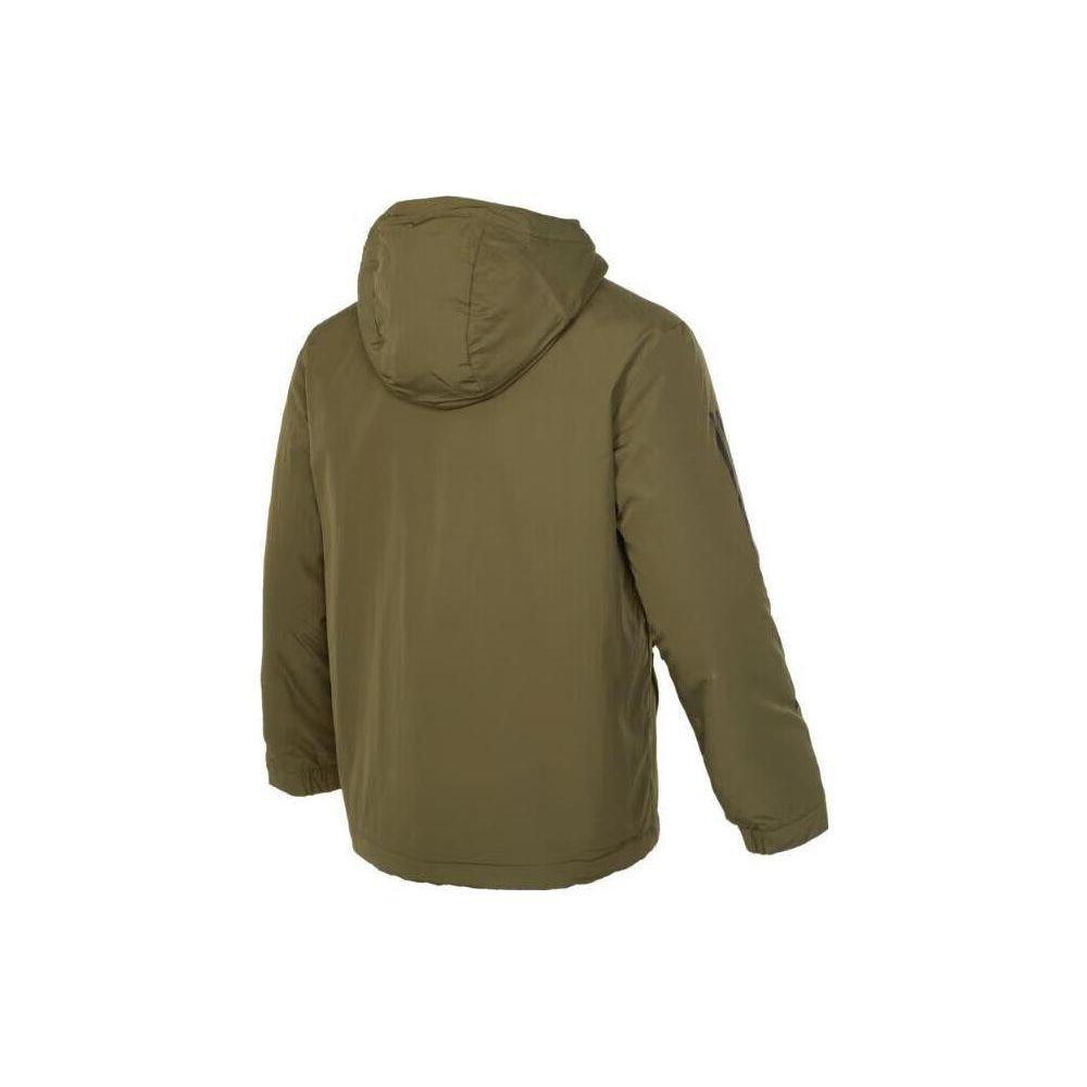 Adidas Warm Casual Outdoor Sports Hooded Jacket Men Outerwear Army-Green IP2535