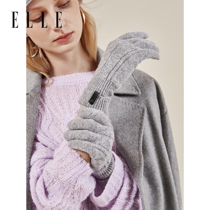 Женские зимние перчатки ELLE из 100% ягнячьей шерсти с сенсорным экраном