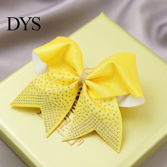 Glitter Bow Hair Clips Sparkling Clip, Sequin Clip for Cheerleading Aerobics Stage Accessories Performance And Dance Team Accessories, Decorative Ties