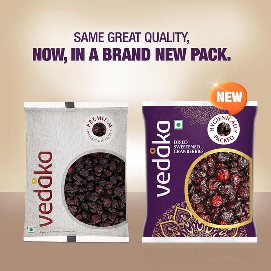 Клюква премиум-класса Vedaka | Вкусная закуска для детей и взрослых | Качественные ягоды | 200 г