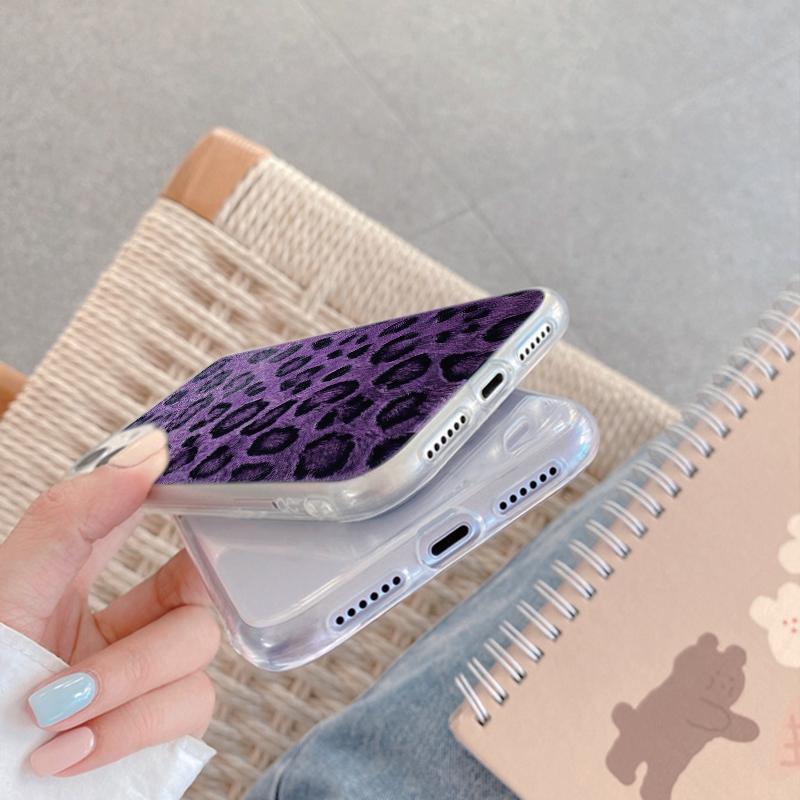 Мягкий прозрачный силиконовый чехол Leopard для Xiaomi Redmi Note 13 14T 15 Samsung A55 A35 S24 FE S25 iPhone Huawei Honor 200 Camera Защитный противоударный чехол