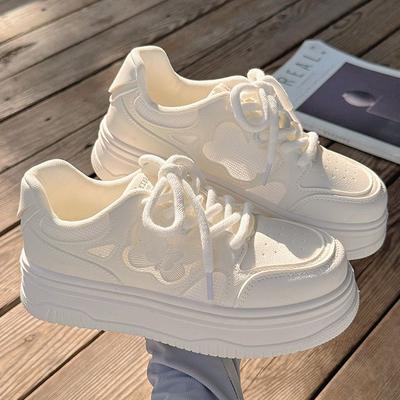 Женские кроссовки на платформе, простой дизайн, спортивная обувь, удобная повседневная модная обувь, уличные кроссовки для бега, женские размеры 35-40