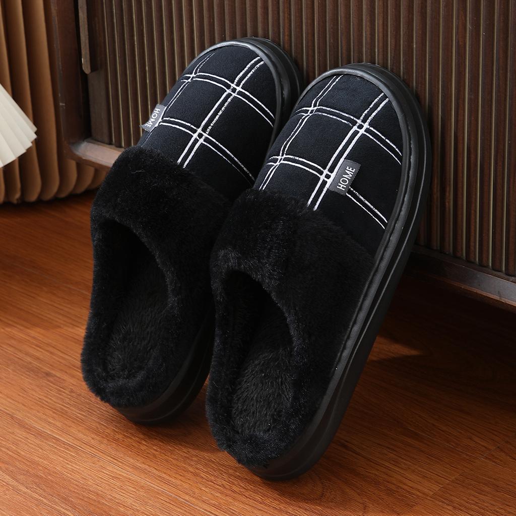 Cotton Slippers Large Size 2025 Winter Cotton Mop Warm Wool Slippers Thick Bottom Plush Slippers 45 46 47 48