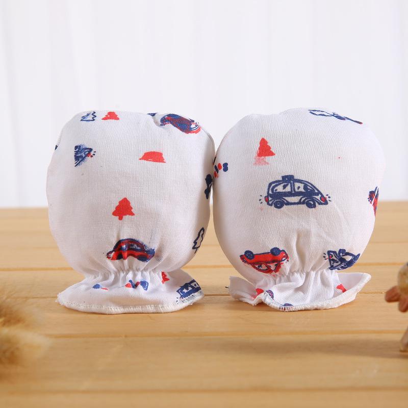 Дышащие перчатки из ледяного шелка от царапин для новорожденных, мягкий манжет, 0-6 месяцев, Защита для рук