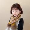 Baby Girl Boy Neck Scarves Kids Plaid Wool Scarf Children Knitted Girls' Scarfs For Toddler Child Cotton Warm Neckerchief Winter