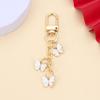 7PCS Y2K Crystal Bow Key Chain Pendant Key Ring Creative Rhinestone Butterfly Keychain  Key Decor