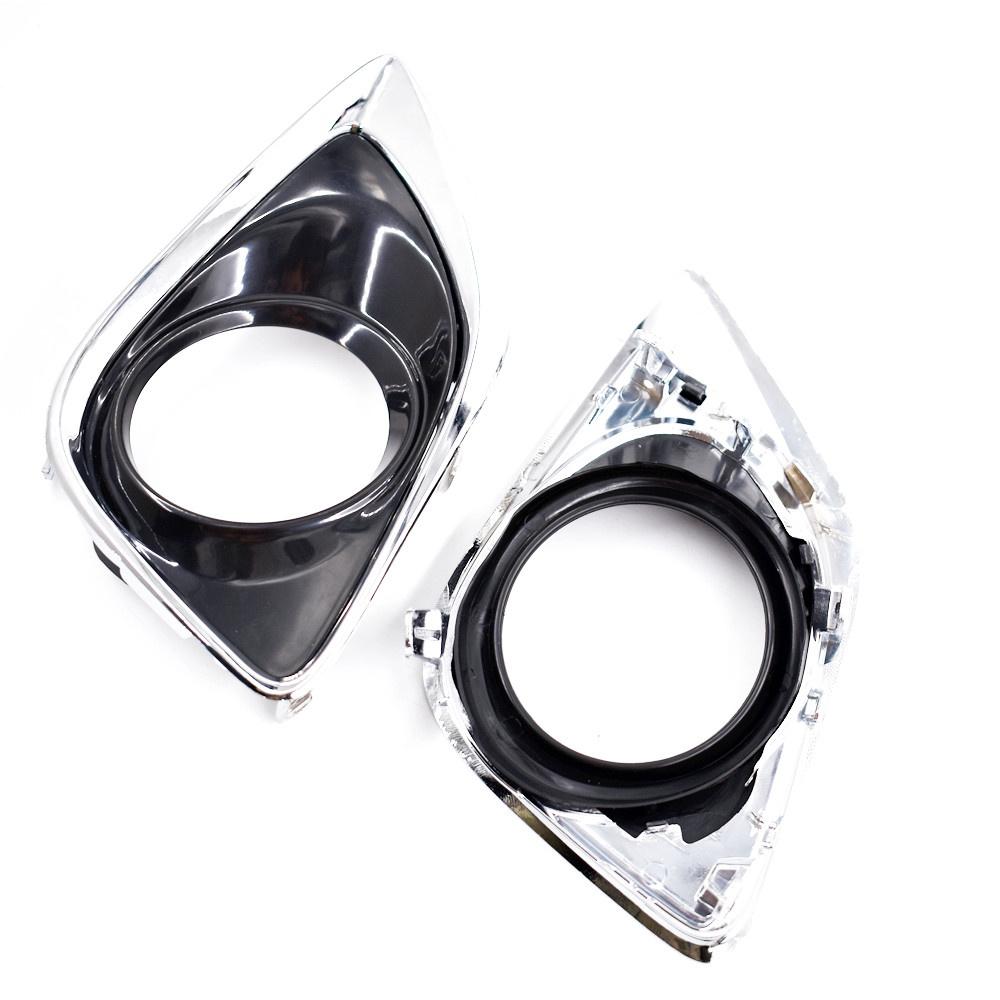 Pair Fog Light Lamp Cover Bumper Insert Trim Plastic For Toyota Venza 2013-2016