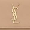 Yves Saint Laurent Ysl Kate Кожаная поясная сумка с тиснением золотого логотипа Женская поясная сумка Темно-бежевая 534395-BOW0J-2721