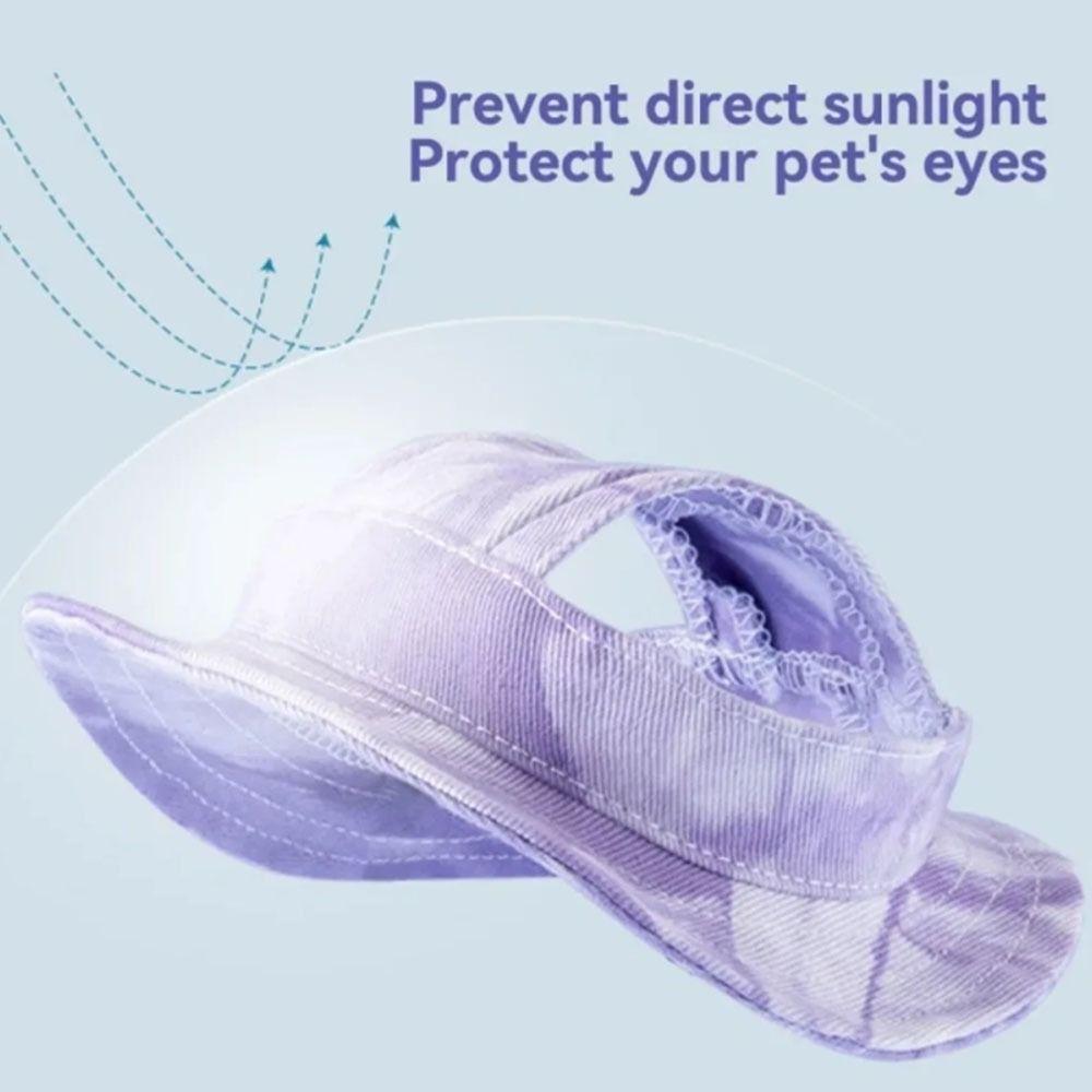 Бейсболка с отверстием для ушей для кошек, регулируемая шляпа от солнца для домашних животных, цветная шляпа от солнца для кошек и собак, летняя