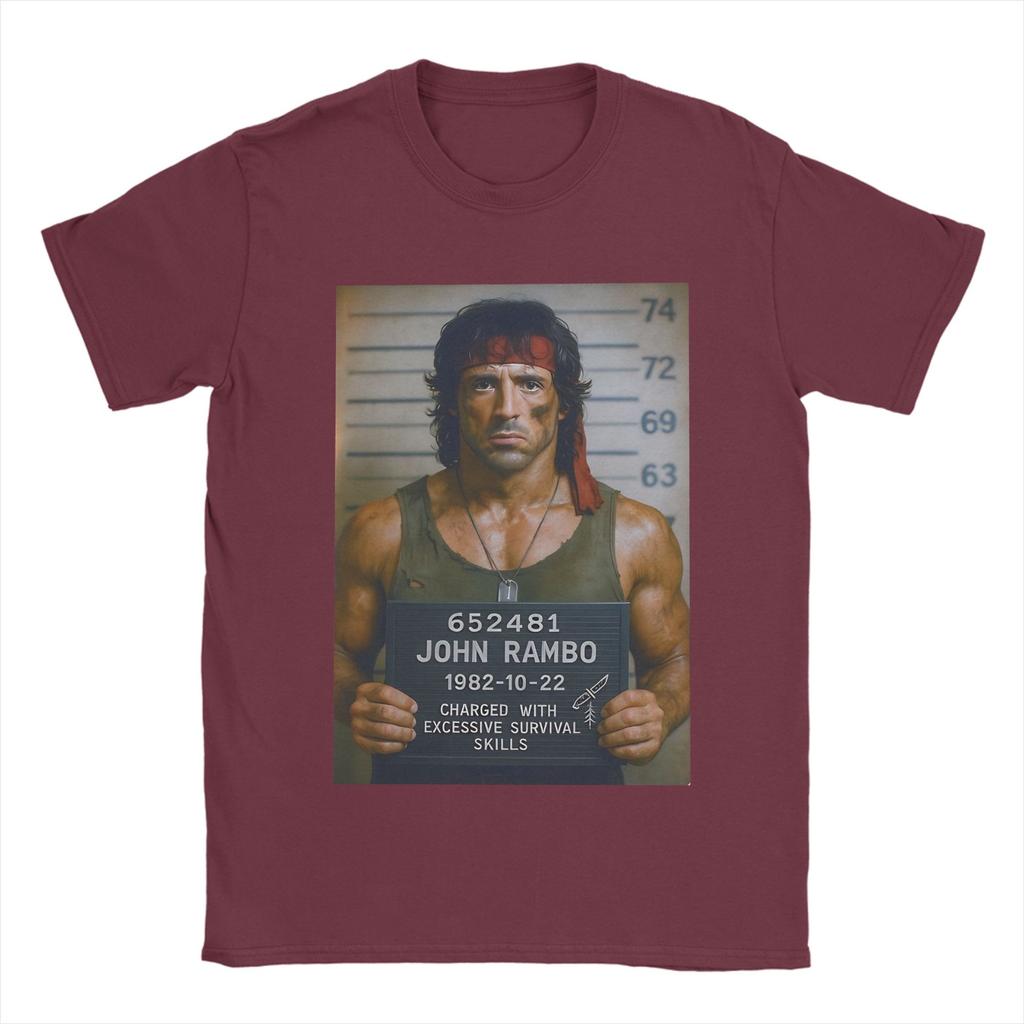 John Rambo T Shirt Unisex Cotton Funny TShirt Crewneck Tees Short Sleeve Clothing Printing