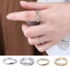 Ювелирные изделия Подарки Креативная геометрия Цепочка Кольцо Женщин Набор колец Регулируемые открытые кольца Кольца на указательный палец