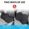 2 In1 Multifunctional Cushion Universal Memory Car Lumbar Pillow Support Driver Back Pain Relief Increased Height Buttocks Pad
