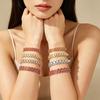 17mm Luxury Iced Out Baguette Cut CZ Charm Bracelet Gold Silver Plated Hip Hop Watch Band Bangle Women's Gift Jewelry
