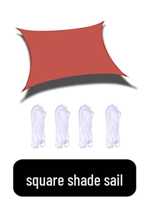 Outdoor Sun Shade Sail with 304 Stainless Steel Accessories & Turnbuckle Set