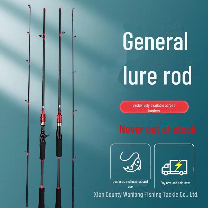 Adjustable Carbon Fiber Lure Rod with ML Action and Straight Gun Handle for Slippery Fishing.