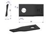 Right mower blade 98x48x4mm hole 19 application 153171419 SIP WARYŃSKI (sold in 25 pieces)