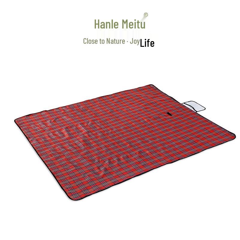 Hanle Meitu Красно-клетчатый утолщенный акриловый пикниковый коврик