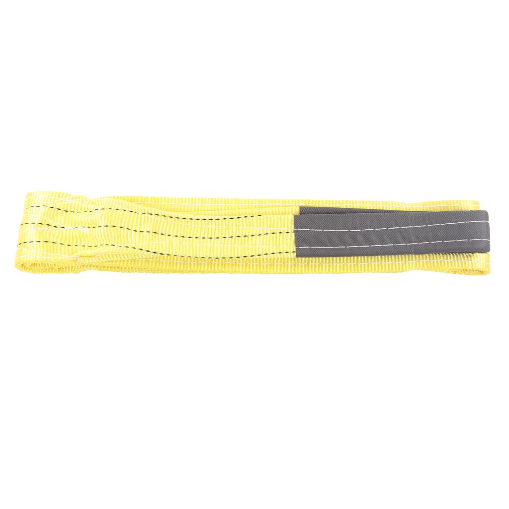 3T Flat Lifting Rope with Double Buckles Polyester Webbing Lift Strap for Industrial Crane 2 Meters