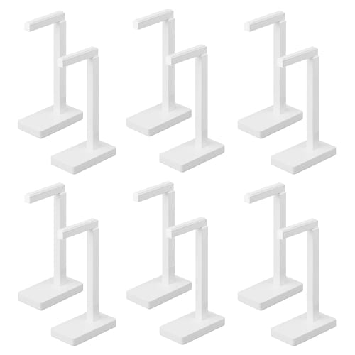 IRIS OHYAMA Stylish Fall Prevention Rod That Fits Well Into Your Interior, M Size, Set of 6 KTTB-M White